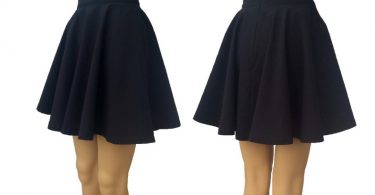 Black skater skirt made to order grunge clothing high