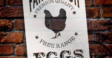 Farm Fresh Eggs Chicken Stencil by StudioR12  Reusable Mylar
