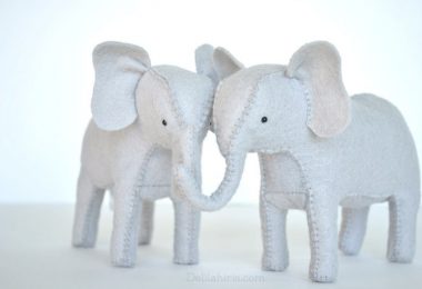 Felt Elephant Stuffed Animal Pattern PDF and SVG Download