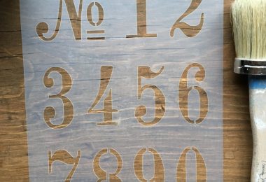 French Vintage Numbers Stencil