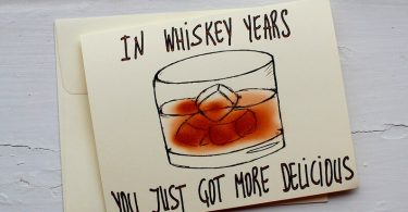 Funny whiskey birthday card for dad or mom  whiskey birthday