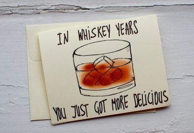 Funny whiskey birthday card for dad or mom  whiskey birthday