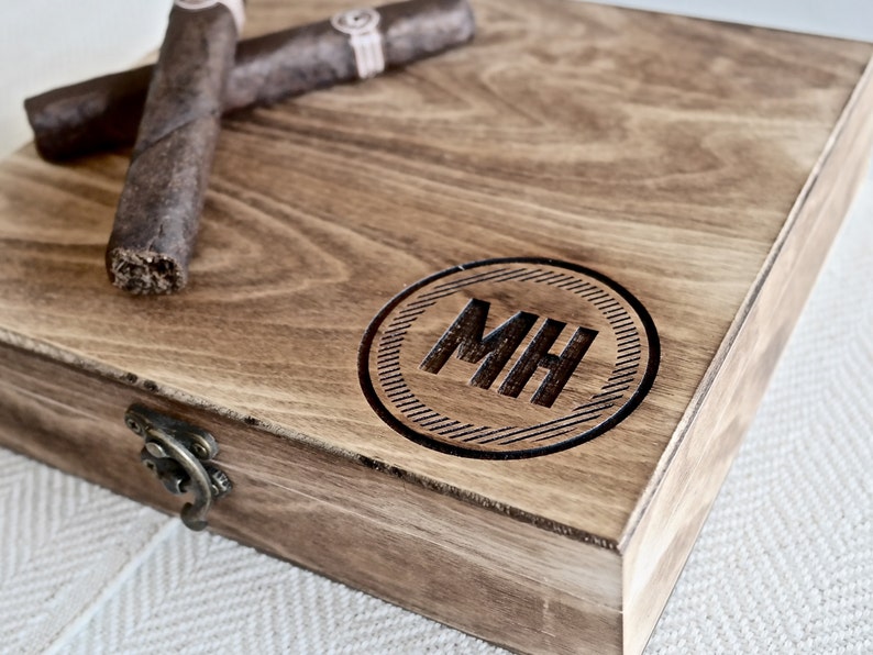 Groomsmen Gift Box  Personalized Cigar Box  Engraved