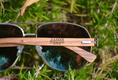 Groomsmen Sunglasses. Personalized Aviator Sunglasses. Wood