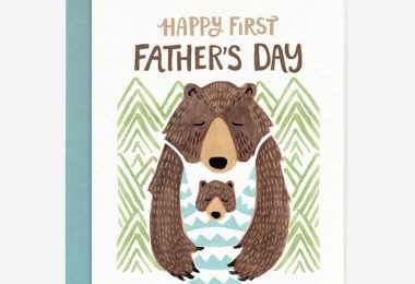 Happy First Father’s Day Card // Papa Bear Baby Hand