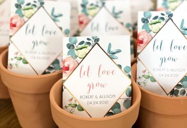 Let Love Grow Custom Seed Wedding Favors Personalized SEALED