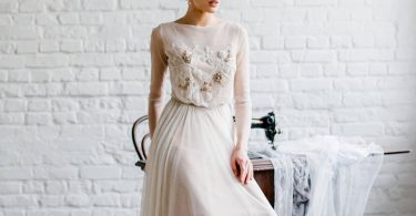Long sleeve wedding dress ‘TERRI’ / Modest wedding