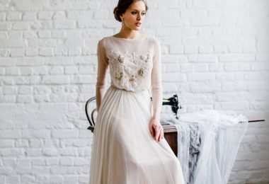 Long sleeve wedding dress ‘TERRI’ / Modest wedding