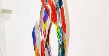 Modern Abstract Multicolored Large Metal Outdoor Sculpture