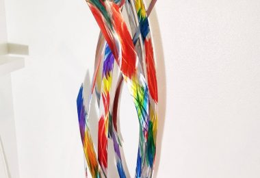 Modern Abstract Multicolored Large Metal Outdoor Sculpture