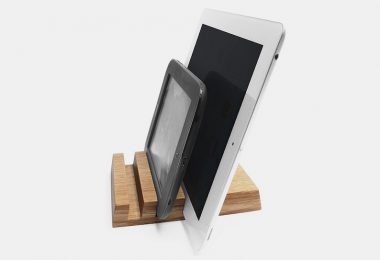Multiple Oak Wood Charging Station  Holds up to 3 devices