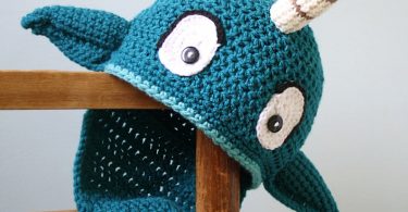 Narwhal Hat Crochet Beanie Whale Fish Winter Hat