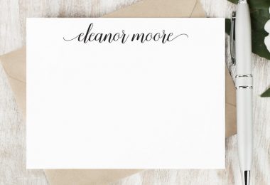 Personalized Note Card Set / Script Personalized Stationary /