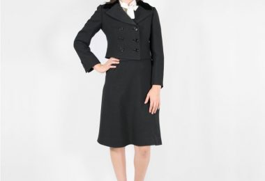 Saks Fifth Avenue Black Skirt Suit Two Piece Skirt Suit