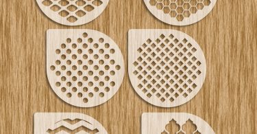 Shapes & Patterns Sampler / 6 Piece 4 diameter Cookie
