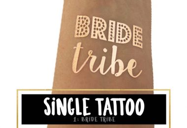 Single BRIDE TRIBE metallic gold foil temporary