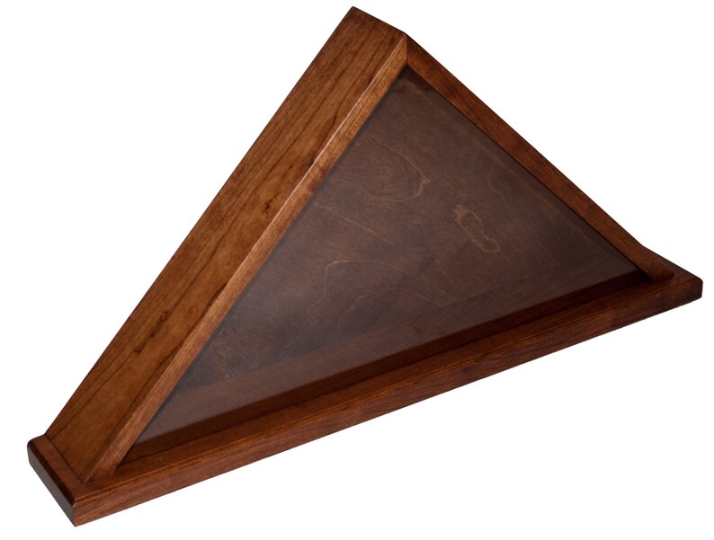 Solid Cherry or Oak USA Made Memorial Flag Case