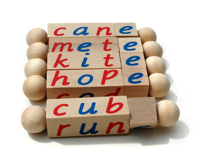 The Original Montessori Silent E Reading Blocks Educational