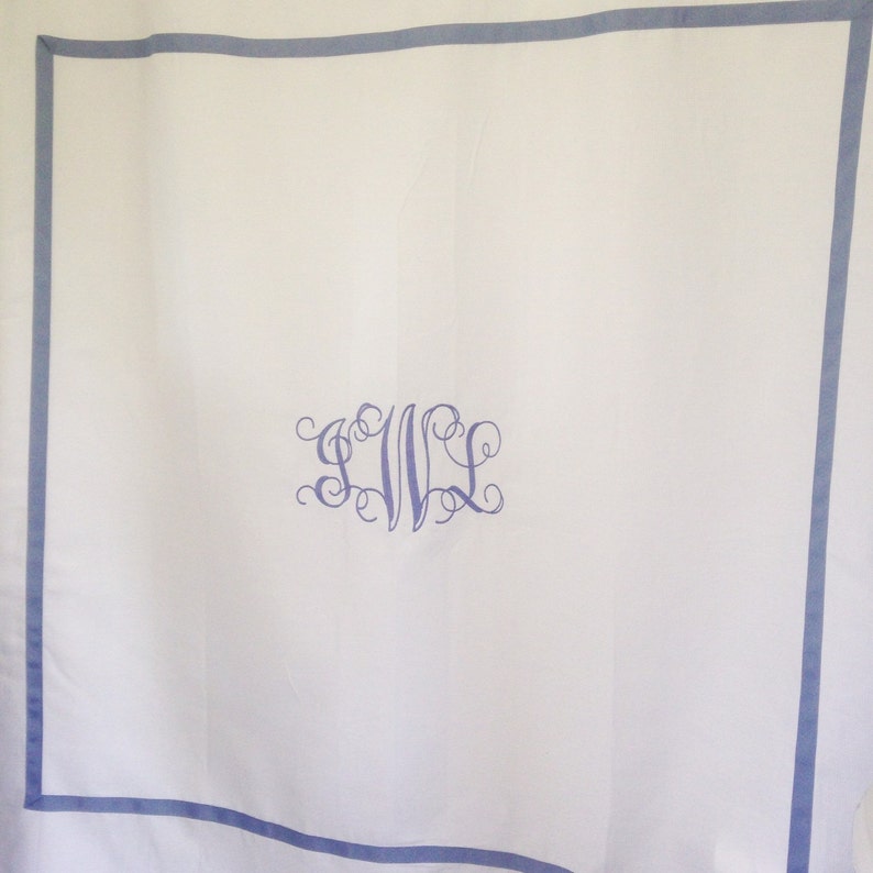 Monogram Shower Curtain / Bath Curtain