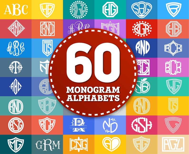 Svg Monogram Font Svg Cricut Font Svg Monogram Font Bundle Svg