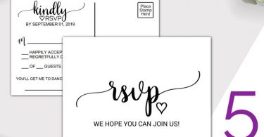 Wedding RSVP Cards Template: Rustic Printable Wedding Rsvp