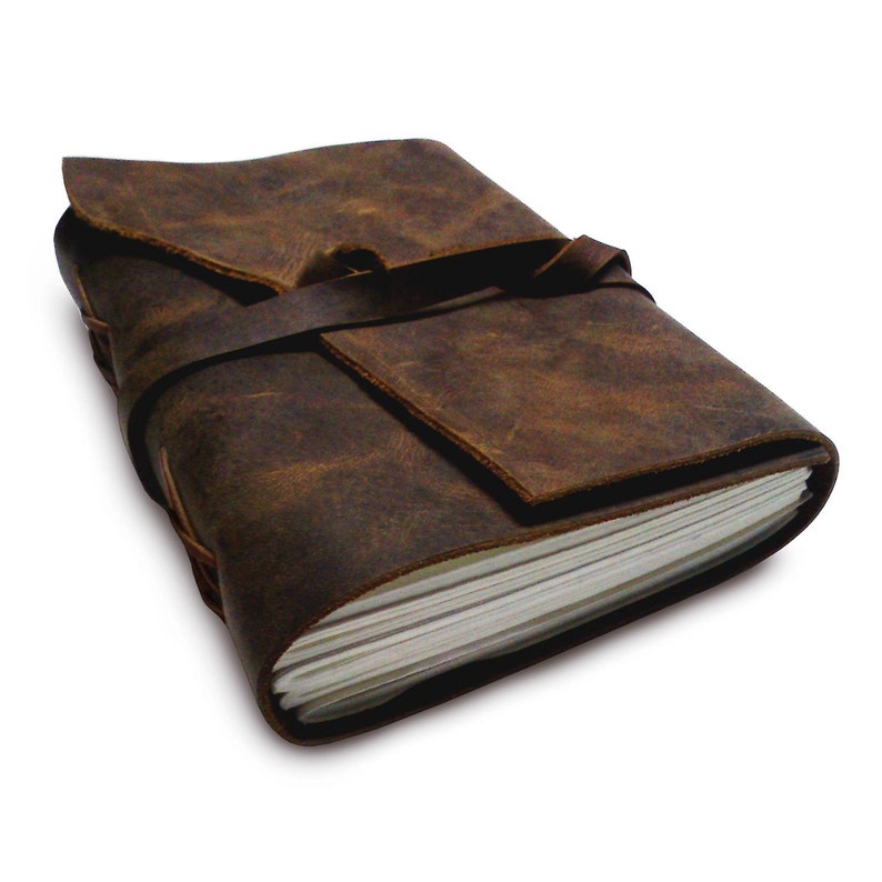 Antique Dark Brown III Leather Journal Diary Handmade with