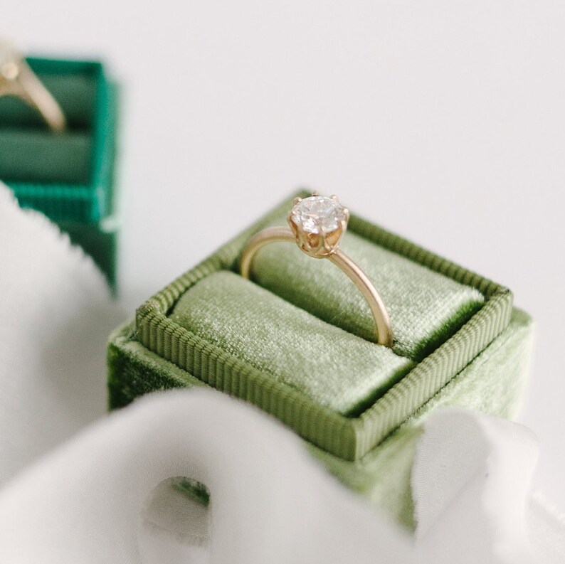 Old European Cut Diamond Engagement Ring  Vintage Engagement