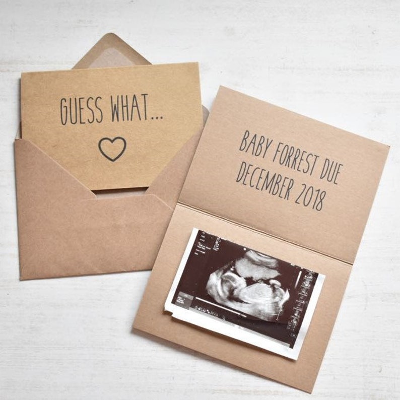 Guess What Surprise Pregnancy Announcement Card Pregnancy