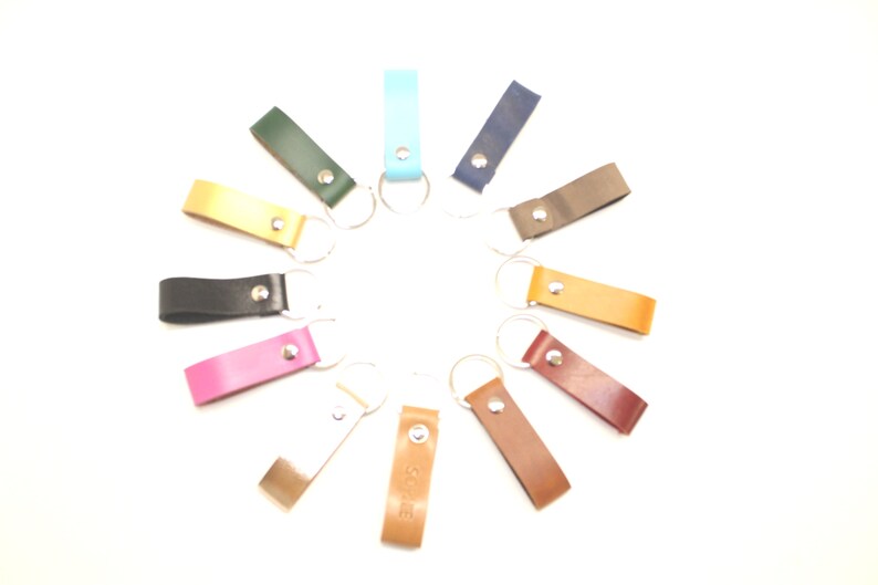 Leather keychain custom leather keychain leather key fob