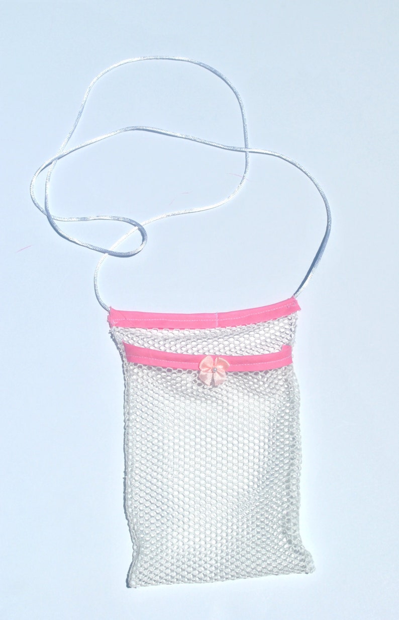 Mesh Drain Holder for Bathing  Pink