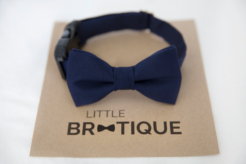Navy Dog Bow Tie