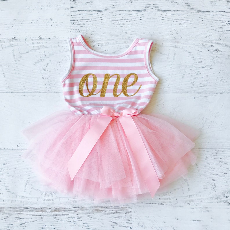Pink and Gold First Birthday Outfit Girls First Birthday
