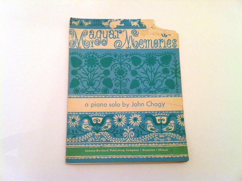 Vintage Magyar Memories Sheet Music Vintage Piano