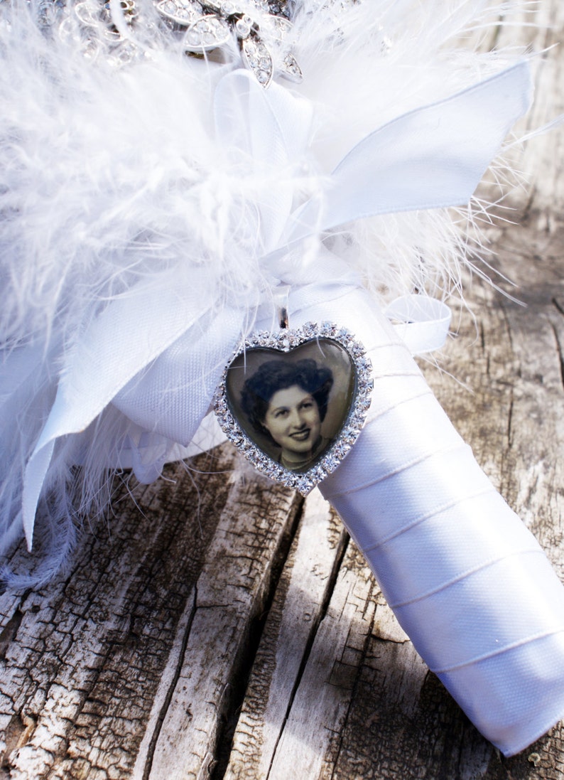 Bouquet Photo Charm Heart Wedding Bouquet Photo Charm