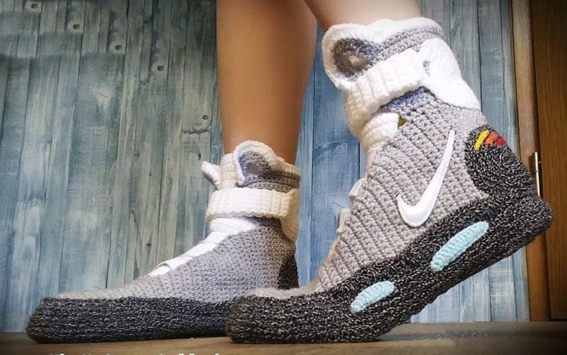 Back to the Future Knitted Slippers Crochet Knitted Home