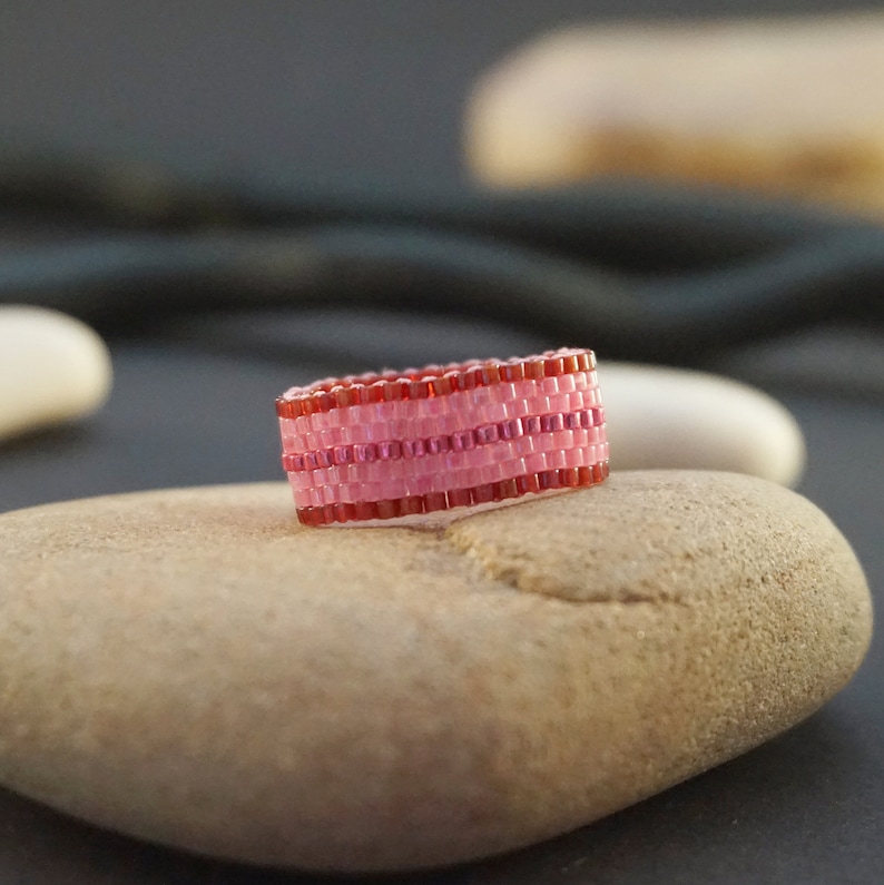 Beaded rings for women Boho ring Bohemian ring Thin ring
