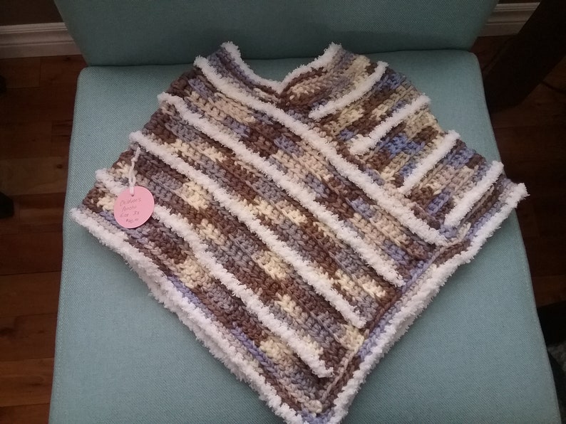 Children’s Crocheted Poncho Size 3X Nature’s Way