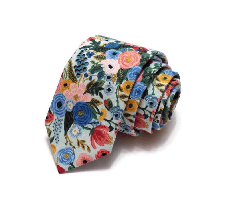 Garden Floral NecktieAnniversary GiftMens GiftFlower