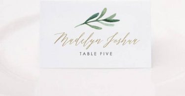 Greenery Place Card Template Printable Place Cards Wedding
