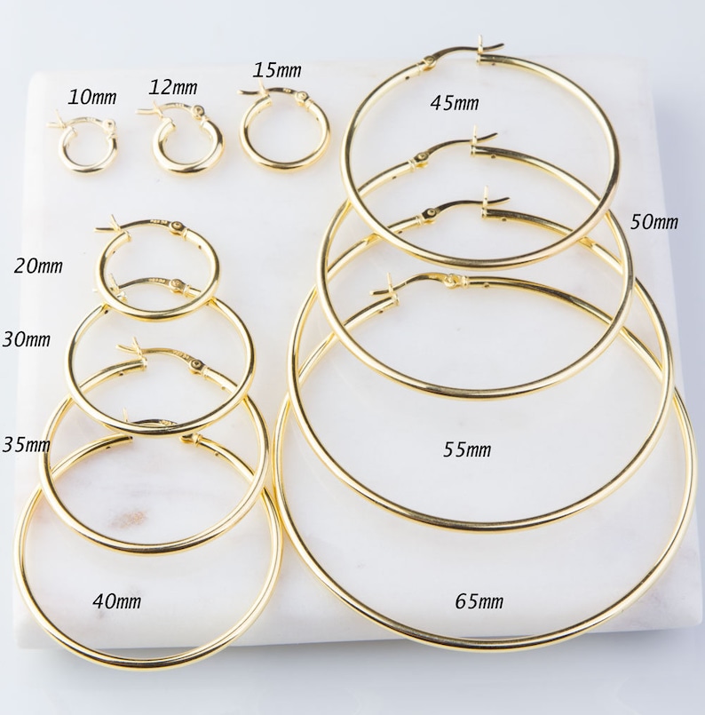 Heavy Gold Plated over Sterling Silver Hoop Earring Finding