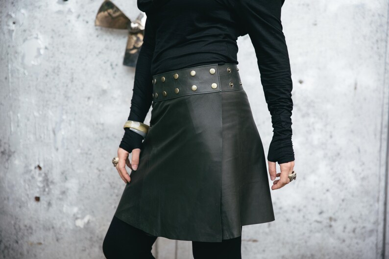 Leather skirt Gypsy Skirt Fairy skirt  Psy Trance Goa