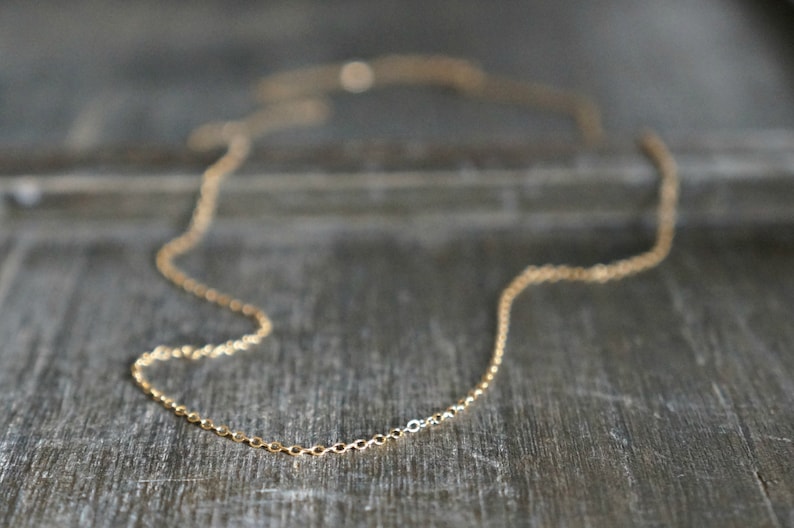 Plain Gold Chain Necklace // Shimmering 14k Gold Filled Chain