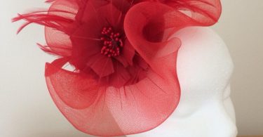 Poppy red statement fascinator