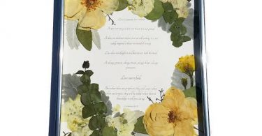 Wedding Flower Preservation  Real Pressed Flower Anniversary