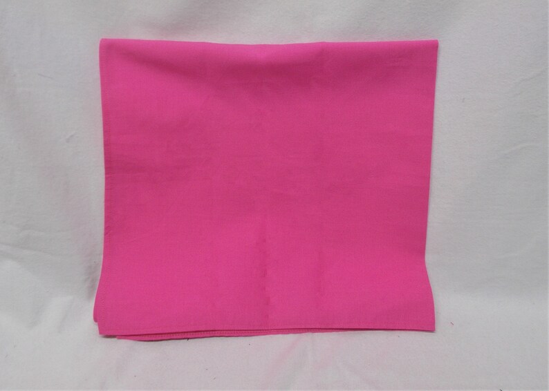 BRIGHT PINK Full Square BANDANA Handmade Cotton Mens or Womens