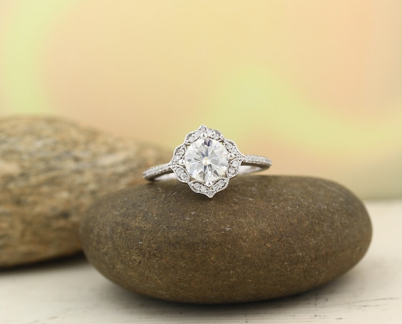 Certified  7mm Forever One Moissanite Near Colorless