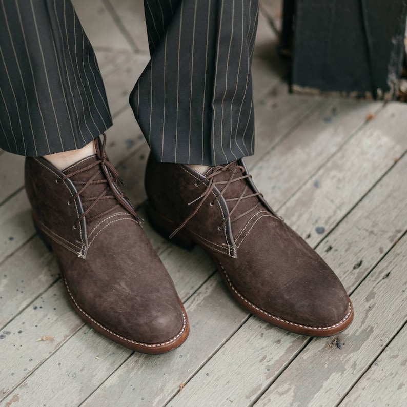 Chukka boots  Leather Chukka  Suede ankle boots  Brown