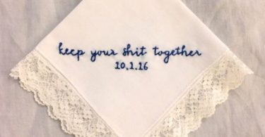 Custom embroidery. Wedding hanky. Bridal handkerchief. Gift