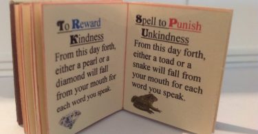 FAIRYTALE SPELLS miniature book illustrated with words of