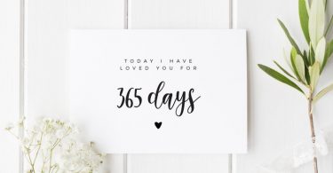 First Anniversary Card 1 Year Anniversary For Boyfriend Card